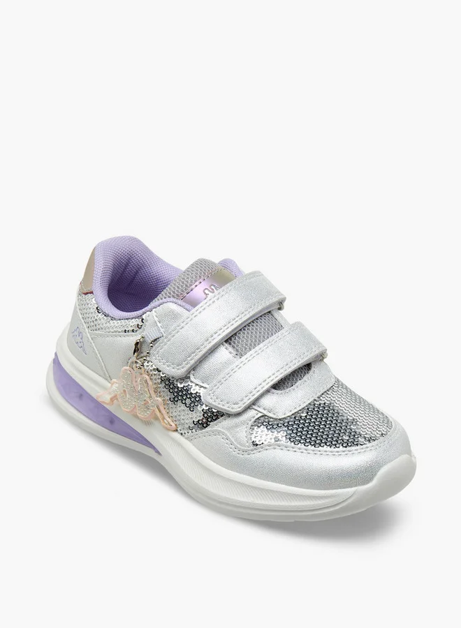 Kappa Sports Shoes With Hook & Loop Closure, Light-Up Pattern